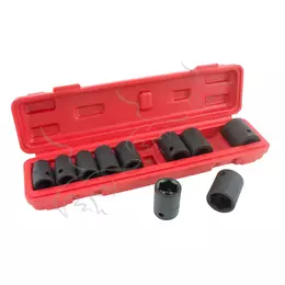 Adicionar ao pedido Conjunto de 10 soquetes de impacto 1/2" - 10 a 24 mm Conjunto de 10 soquetes de impacto 1/2" - 10 a 24 mm