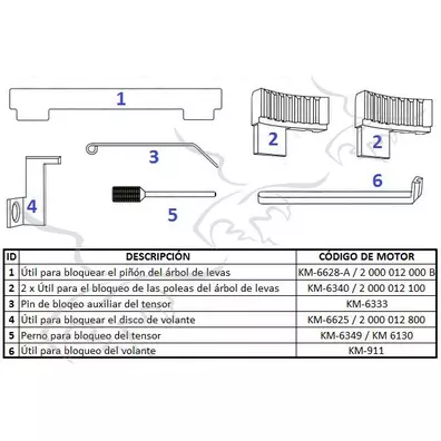 Tempo para distribuição Opel / Vauxhall 16V 1.6 1.8