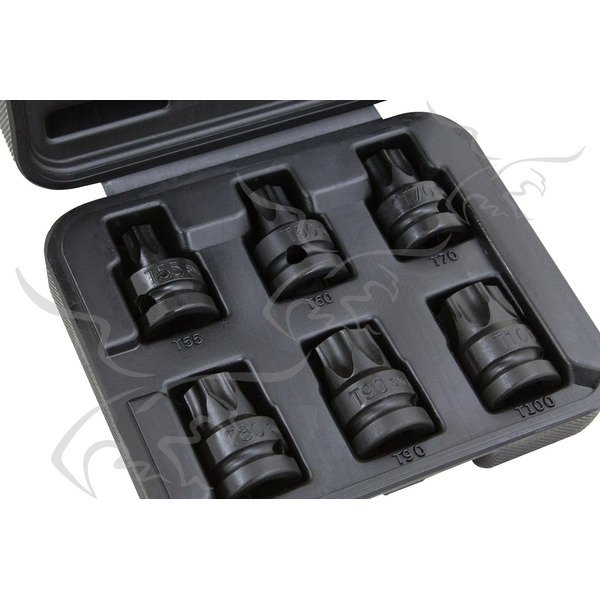 T55 a T100 Bits Torx de impacto curto. 1/2"