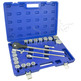 Caixa de chave de soquete de 12 pontos - 3/4" catraca profissional 22 peças