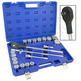 Caixa de chave de soquete de 12 pontos - 3/4" catraca profissional 22 peças