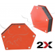 Quadrados magnéticos hexagonais para soldar 34 kg. 2 unidades